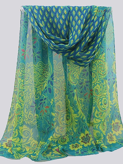 Scarves Gift Daily Holiday Chiffon Vacation Classical Casual Dancing Casual 1 PC for Women