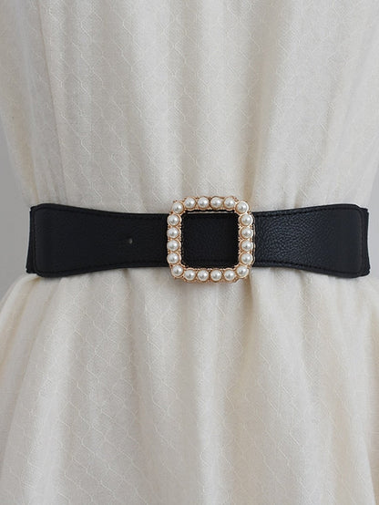 Belt Faux Leather White Black Skinny Belt Outdoor Dailywear Daily Holiday Pure Color / Spring / Summer / Fall / Winter for Women