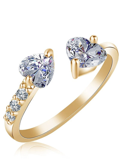 1PC Ring Midi Rings For Cubic Zirconia Clear Work Gift Daily Copper Rhinestone Briolette Happy for Women