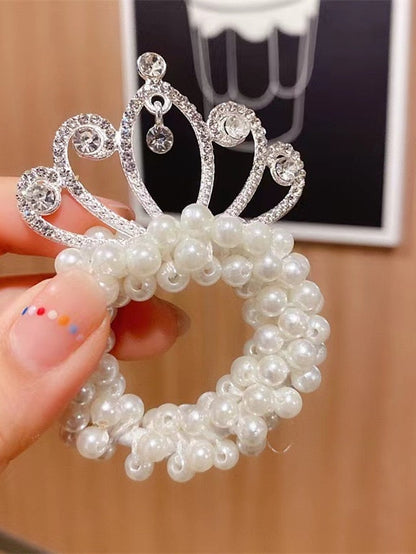 1pc Kid's Girls' Hair Ties Hair Tie For Street Daily Birthday Festival Head Handmade Imitation Pearl 1 2 3 for Women