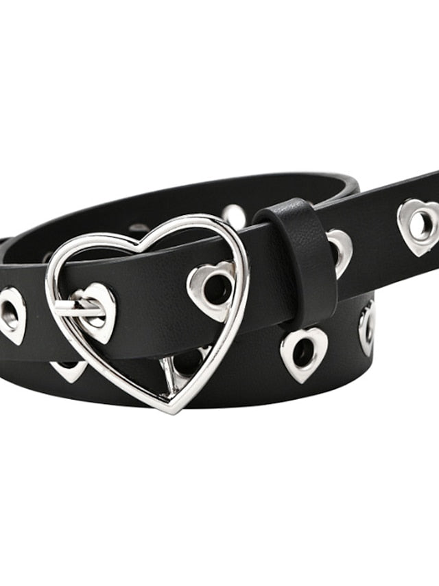 Belt PU White Black Brown Coffee Waist Belt Daily Work Pure Color / Spring / Summer / Fall / Winter / Alloy for Women