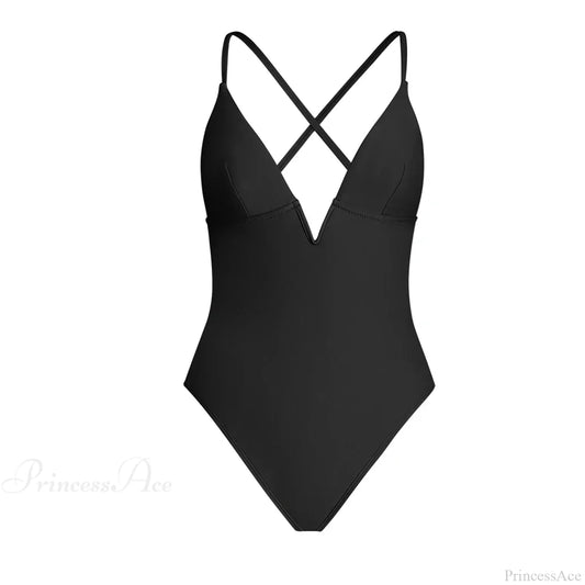 V-Wire Plunge One Piece Backless Set