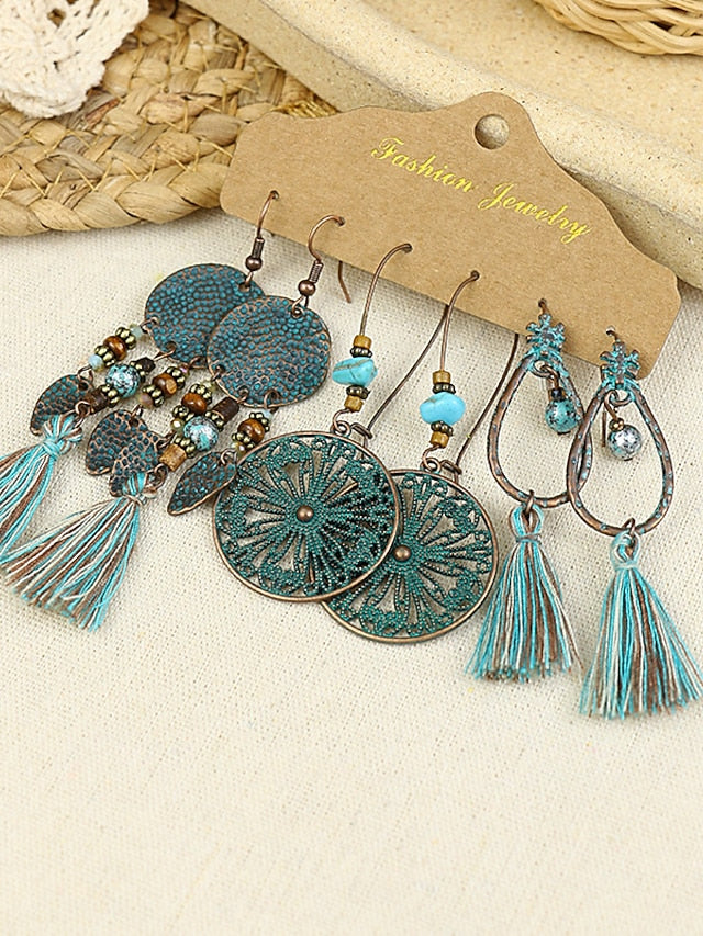 Earrings Vintage Party Flower Earring / Spring / Summer / Fall / Winter / Silver for Women