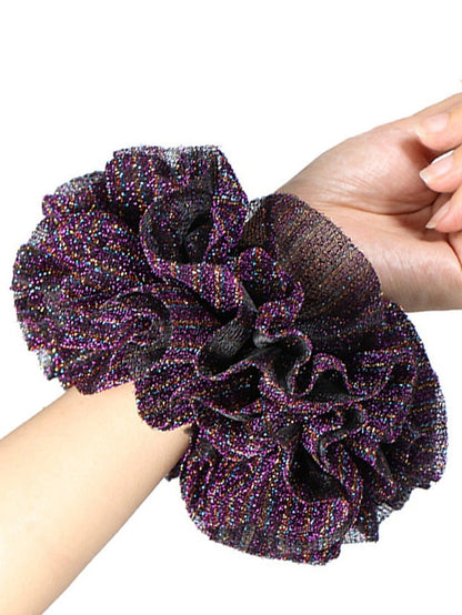 Oversize Scrunchies Giant Large Intestine Big Hair Ties Elastic Rubber Bands Glitter Ponytail Holder Hijab Volumizing Scrunchies for Women