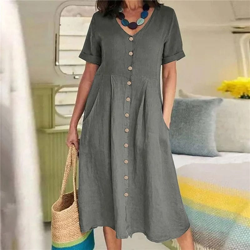 Vina - Vestido Largo - Casual - Estilo Formal - Ideal para Primavera