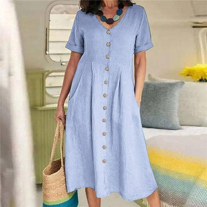Vina - Vestido Largo - Casual - Estilo Formal - Ideal para Primavera