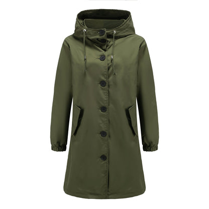 Chaqueta impermeable informal con capucha para mujer | Ideal para actividades al aire libre