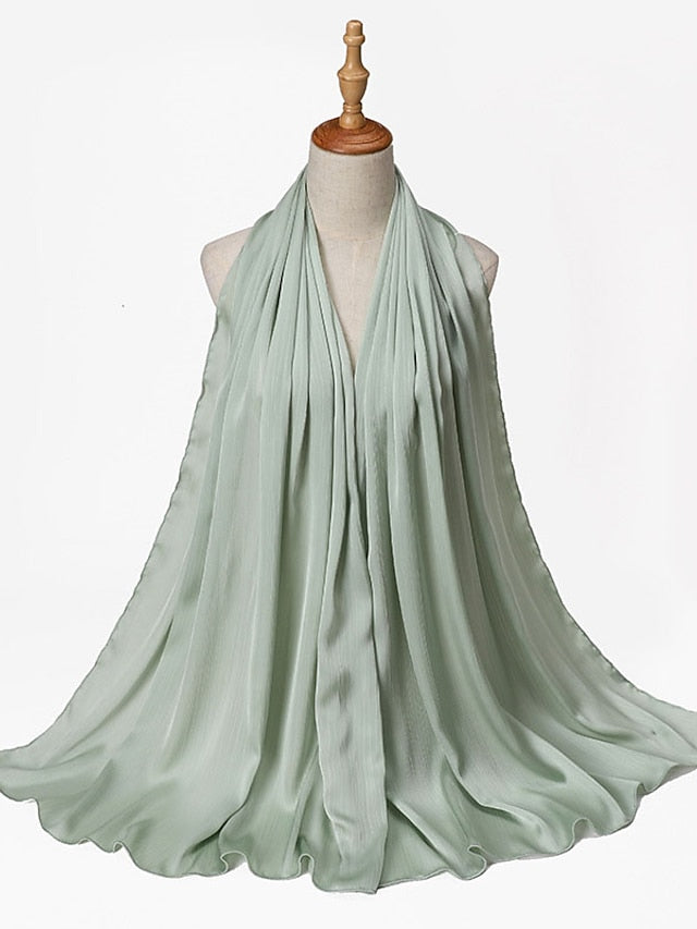 Muslim Scarf Crinkled Shawl Women Abaya Solid Hijab Ramadan Hijabs For Woman Abayas Dress Turban Instant Scarf for Women