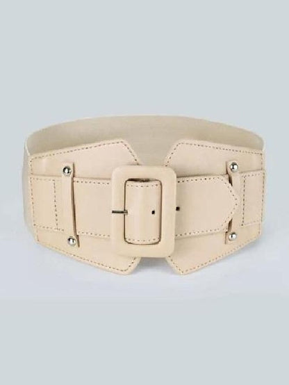 Rectangle Buckle Wide Belt for Women