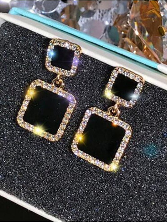 1 Pair Stud Earrings For AAA Cubic Zirconia Daily Date Alloy Fashion for Women