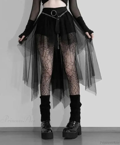 Velvet Lace Patchwork Trumpet Skirt