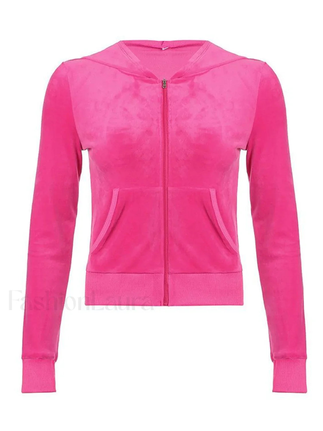 Velvet Zip Up Hoodie