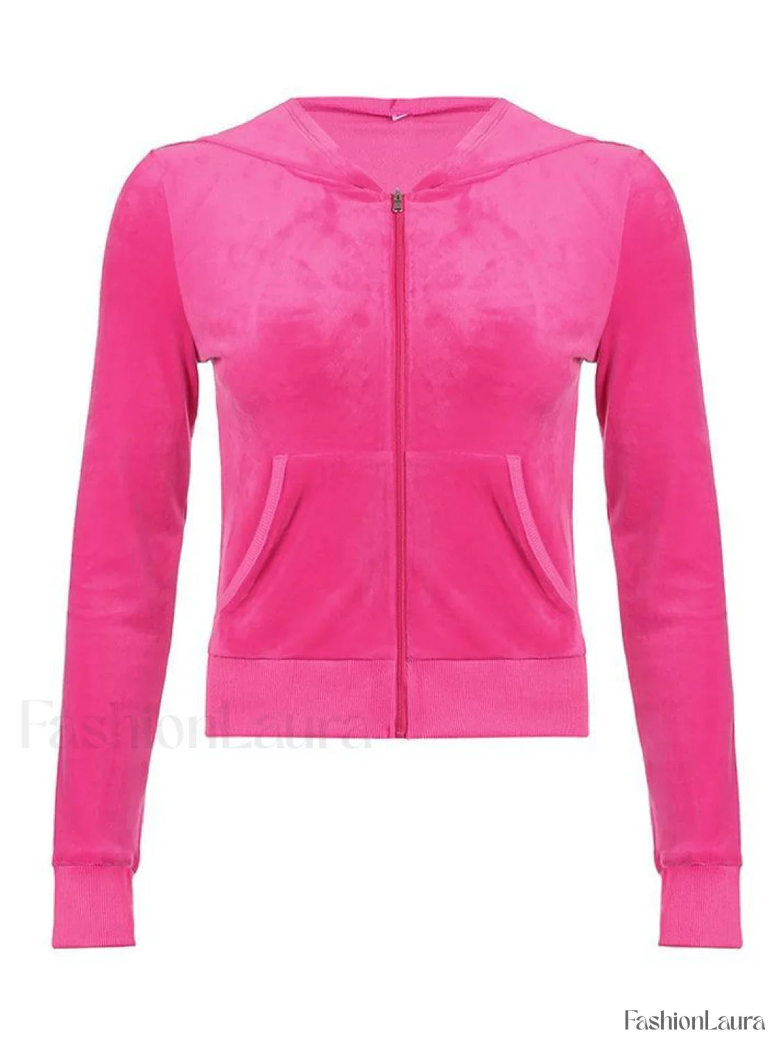 Velvet Zip Up Hoodie