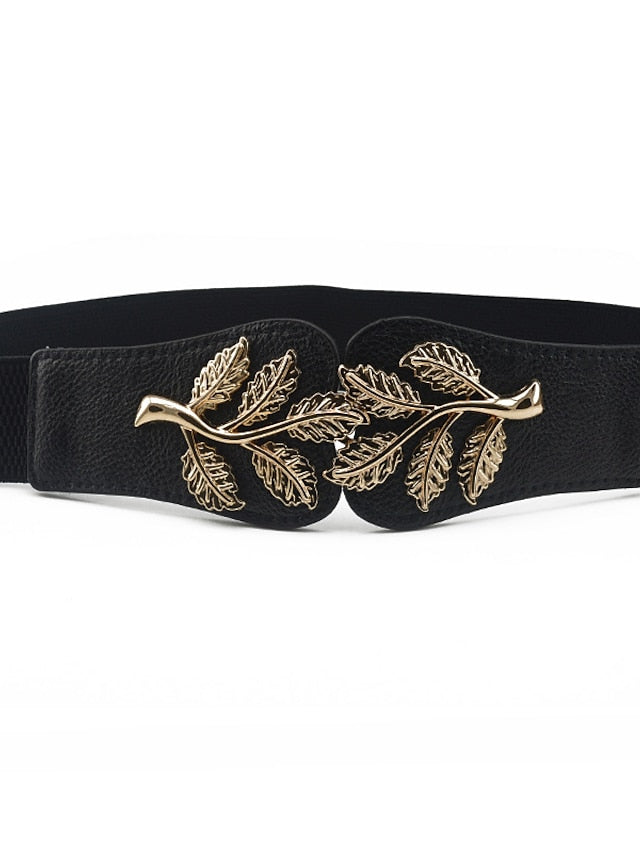 Buckle Party Wedding Street Dailywear Camel Black Belt Pure Color White Fall Winter Spring Summer for Women