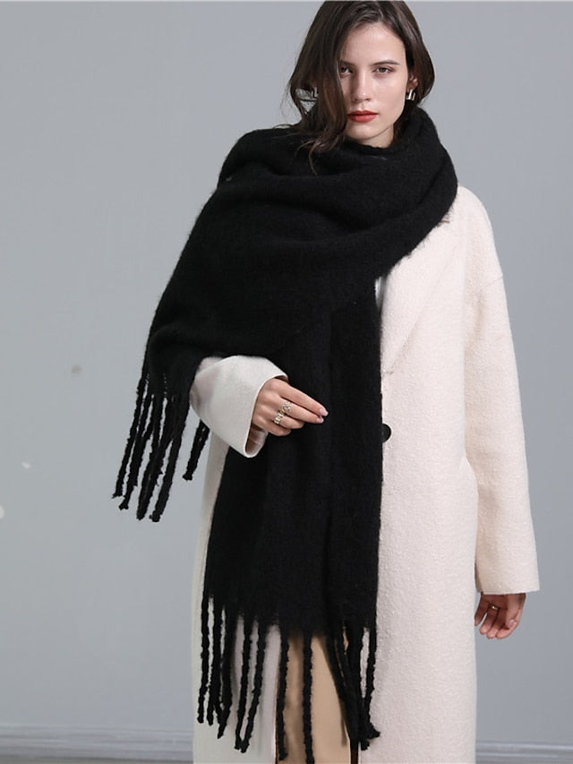 Scarves Daily Holiday Polyester Simple Casual Warm Casual / Daily 1 PC for Women