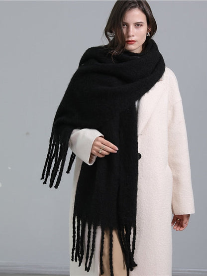 Scarves Daily Holiday Polyester Simple Casual Warm Casual / Daily 1 PC for Women