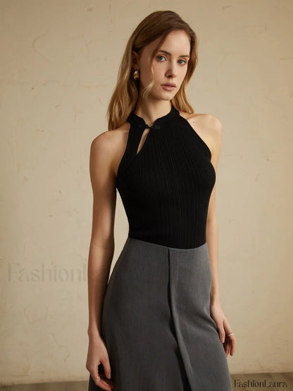 Vintage Button Graceful Sweater Vest