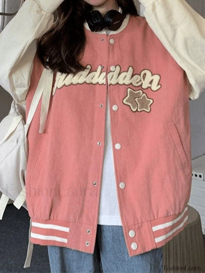 Vintage Embroidery Varsity Jacket