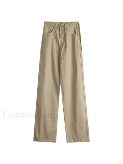 Vintage Khaki Straight Leg Boyfriend Jeans