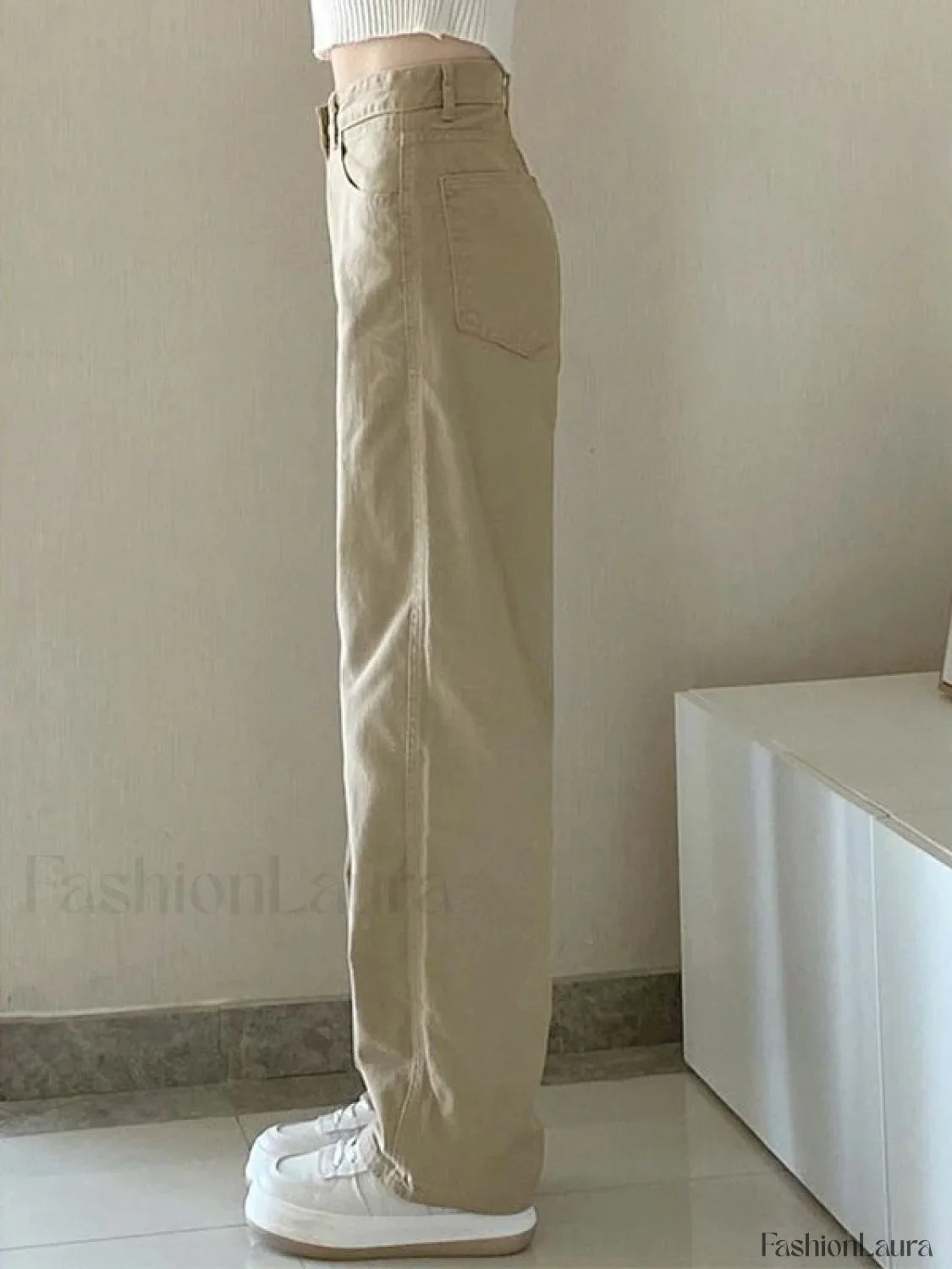 Vintage Khaki Straight Leg Boyfriend Jeans