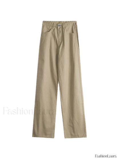 Vintage Khaki Straight Leg Boyfriend Jeans