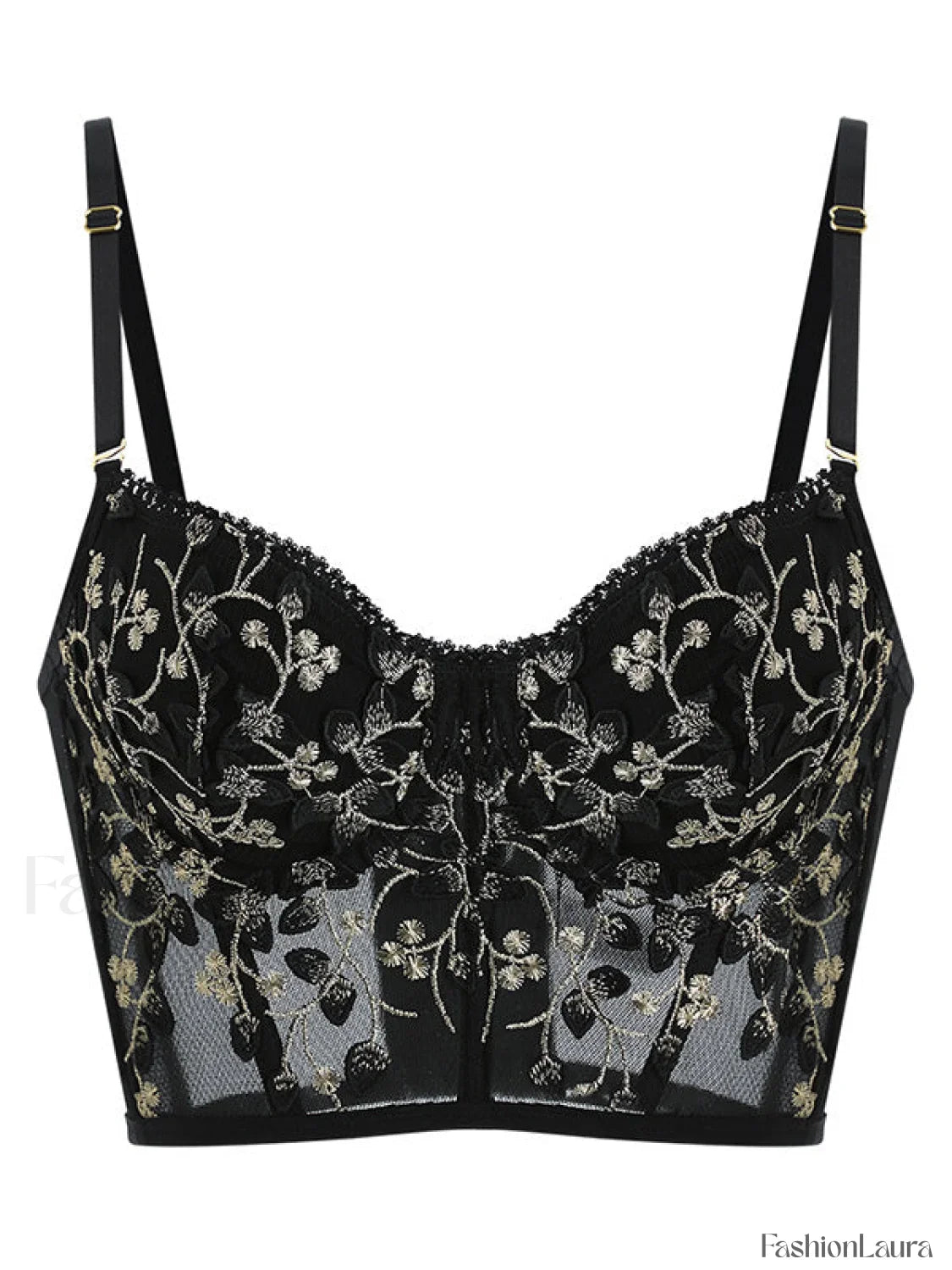 Vintage Lace Embroidery Bustier