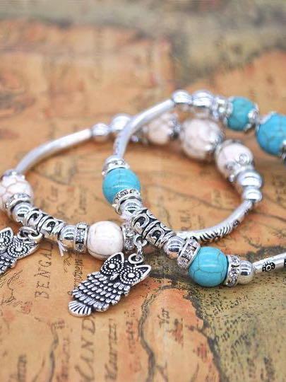 Vintage owl bracelet for Women
