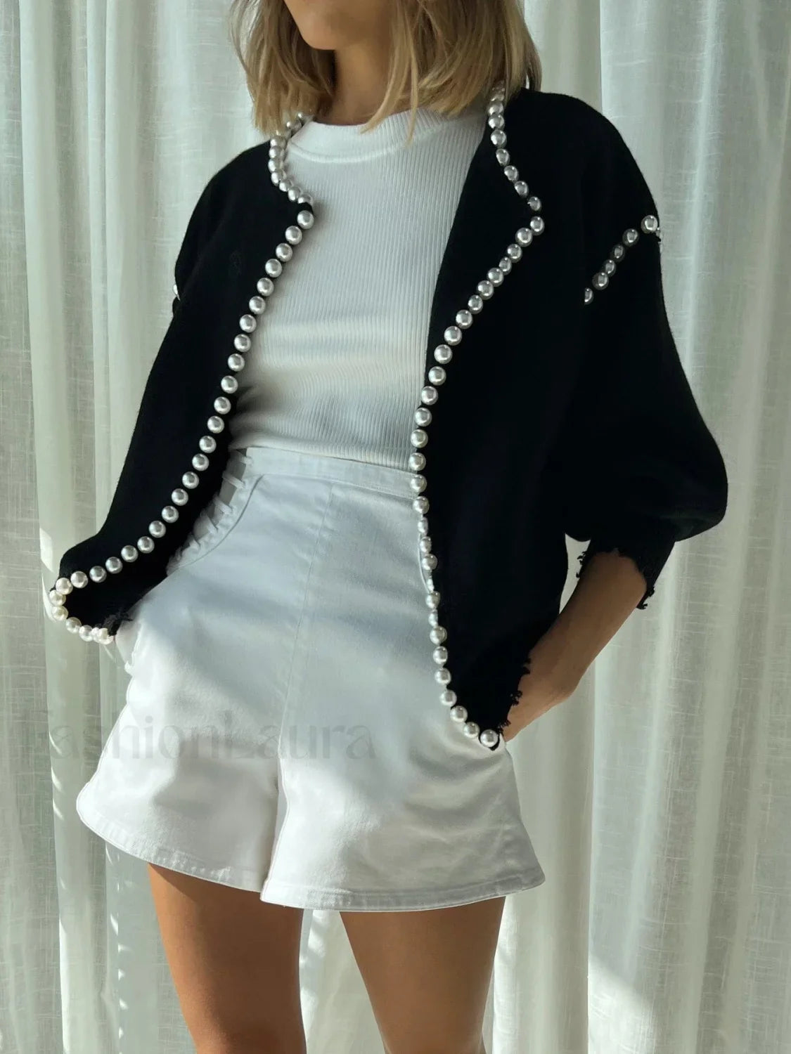 Vintage Pearl Graceful Edge Cardigan
