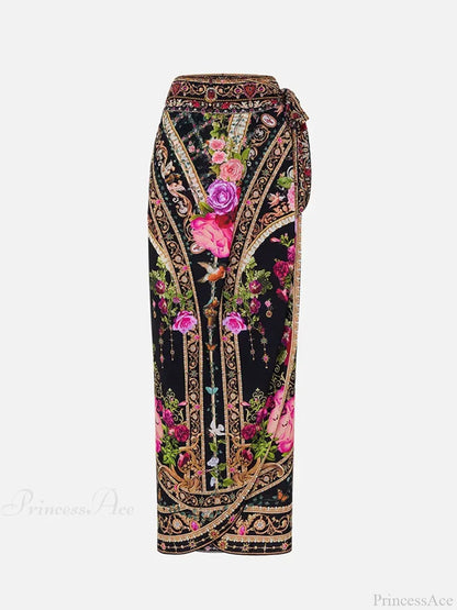 Vintage Sling Print Backless Bikini One Piece