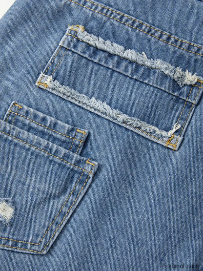Vintage Star Distressed Cargo Jeans