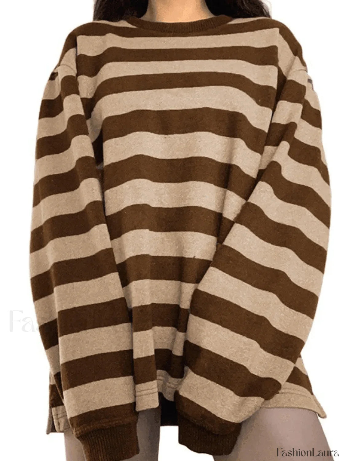 Vintage Striped Pullover Sweatshirt