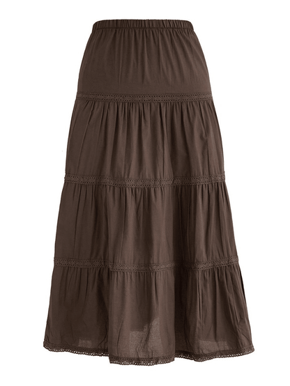 Vintage Tiered Midi Skirt