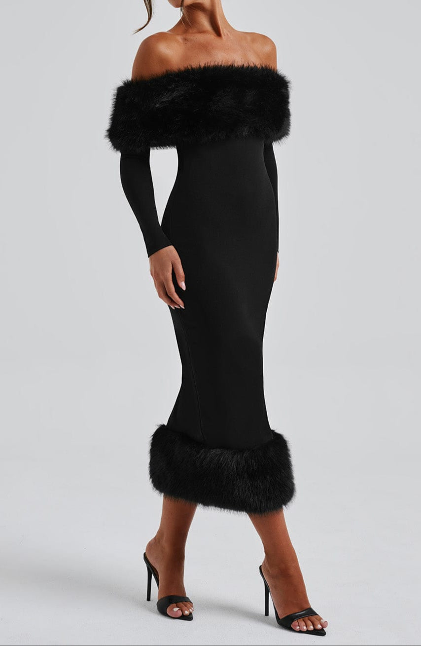 Julia Midi Dress-Black