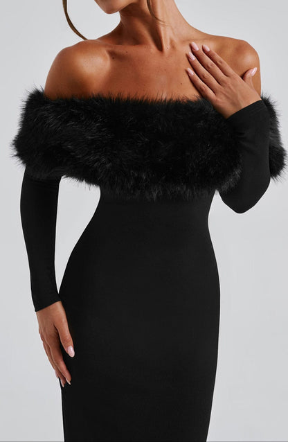 Julia Midi Dress-Black