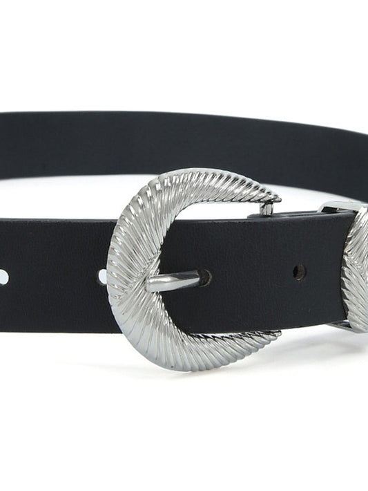 Unisex PU Buckle Belt PU Leather Prong Buckle D-ring Classic Casual Party Work Black White Pink Brown for Women
