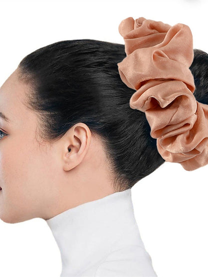 Plain Malaysian Bunch Hair Tie Women Silk Linen Ribbon Wrist Shawl Muslim Hijab Bonnet Volumizing Scrunchie Headband for Women