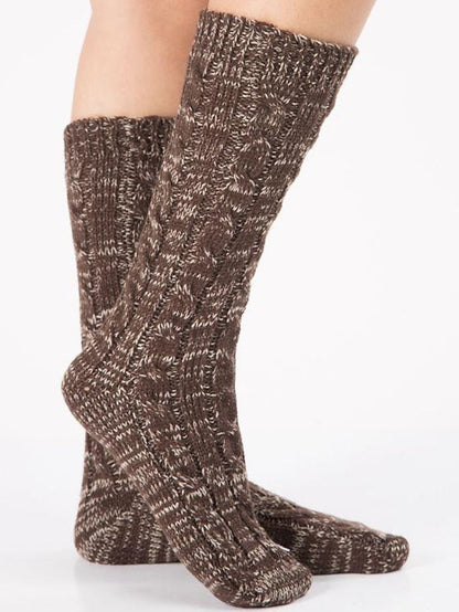 Crew Socks Home Daily Spandex Acrylic Fibers Nylon Basic Casual Classic Warm 1 Pair for Women