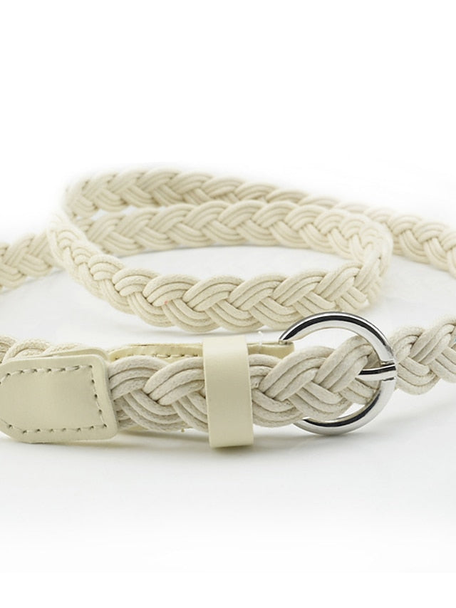 Skinny Belt Party Street Dailywear Daily White Red Belt Pure Color Work Basic Orange Fall Winter for Women