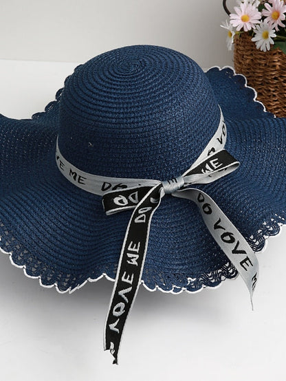 Sun Hat Straw Hat Holiday Straw Vacation Beach Sunscreen Breathability Casual / Daily 1 pcs for Women