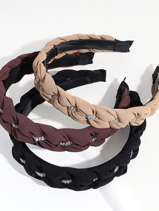 1PC Headbands Reinstone Headband For Daily Holiday Fabric Black for Women