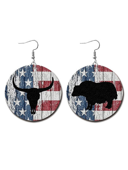 Earrings Fashion Outdoor National Flag Earring for Women