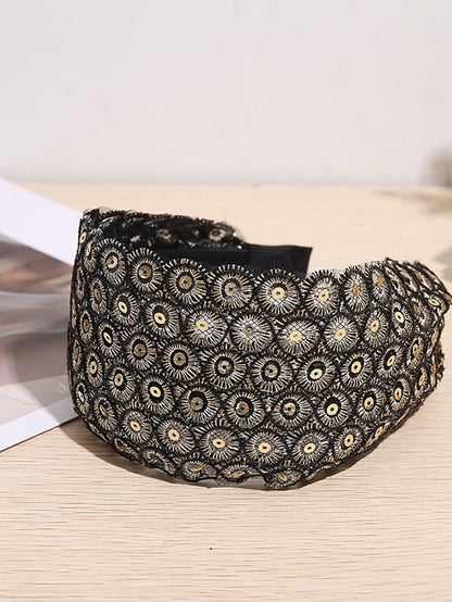 1PC Sequins with Gold Thread Shining Headband for Women