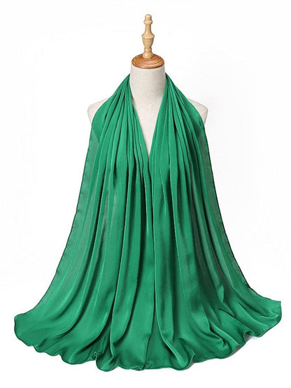 Muslim Scarf Crinkled Shawl Women Abaya Solid Hijab Ramadan Hijabs For Woman Abayas Dress Turban Instant Scarf for Women