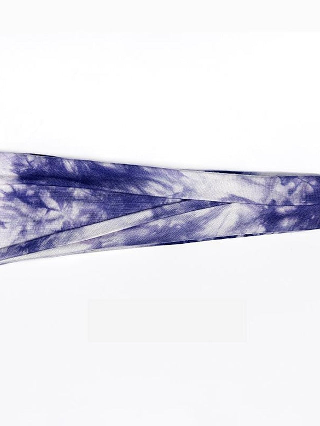 1PC Girls' Headbands Headband For Outdoor Fabric Tie dye green Tie Dye Purple Tie Dye Yellow for Women