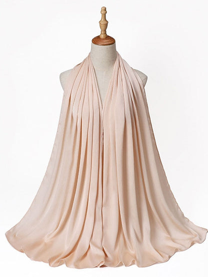 Muslim Scarf Crinkled Shawl Women Abaya Solid Hijab Ramadan Hijabs For Woman Abayas Dress Turban Instant Scarf for Women