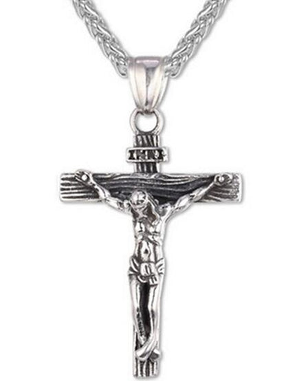 1PC Pendant Necklace For Men's Christmas Daily Alloy Classic Cross for Women