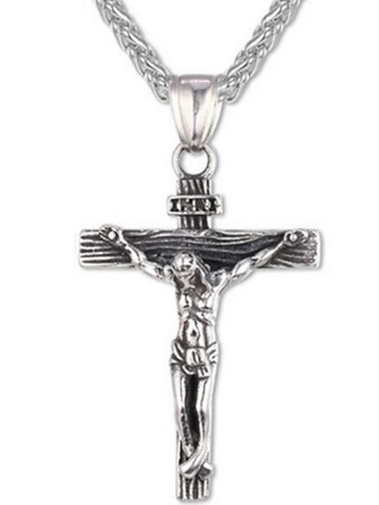 1PC Pendant Necklace For Men's Christmas Daily Alloy Classic Cross for Women