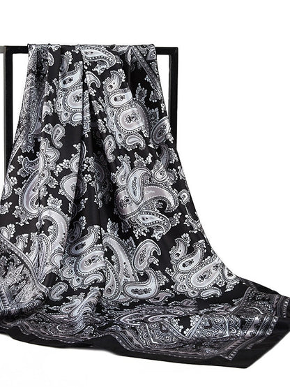 Summer Muslim Shawls 90X90CM Beach Kerchief Print Square Scarves New Style Sunscreen Headcloth for Women