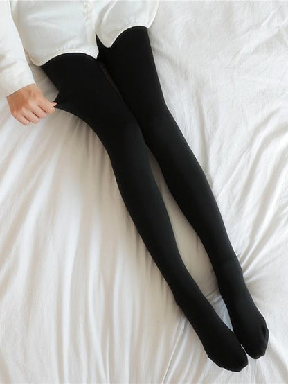Panty Hose Home Office Work Solid Color Spandex Nylon Basic Classic Warm 1 Pair for Women