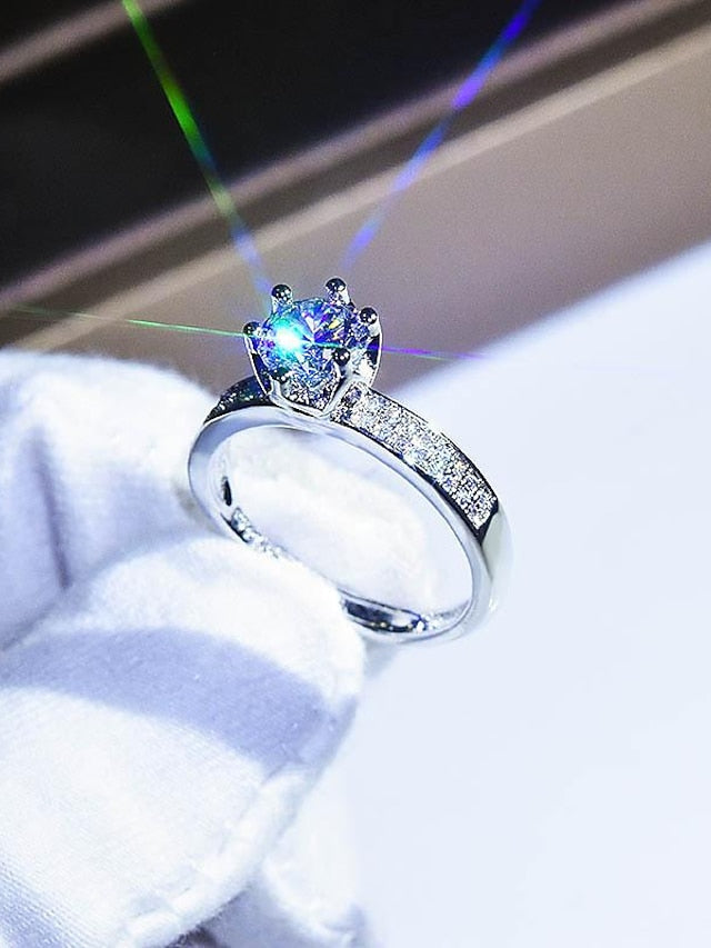 Wedding Ring For Anniversary Party Evening Gift Imitation Diamond Alloy Classic for Women